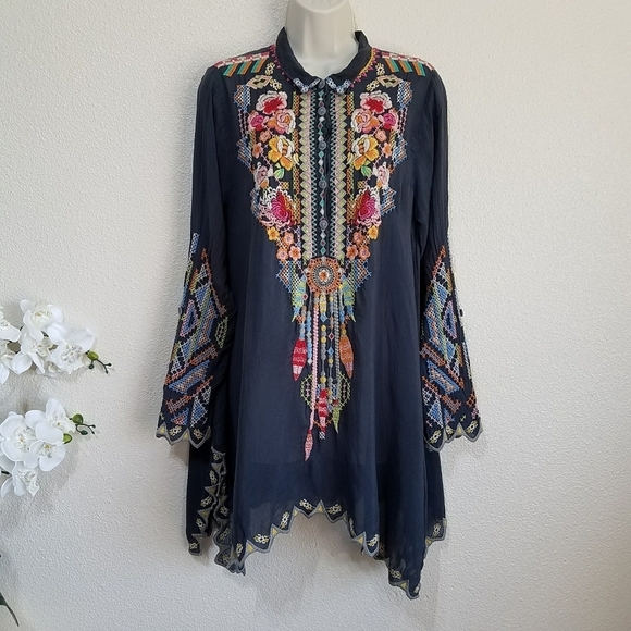 JOHNNY WAS FESTIVAL GEORGETTE TUNIC